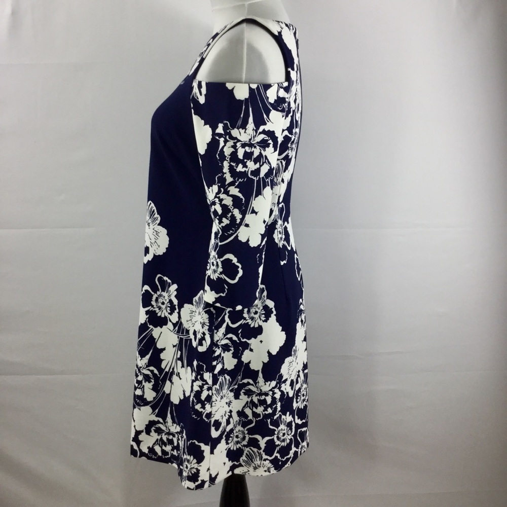 Jessica HOWARD Cold Shoulder 3/4 Sleeve Floral Print Dress Size 8P NWT - Picture 8 of 14